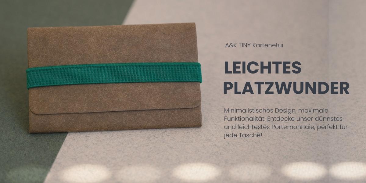 TINY Kartenetui Braun/Grün als leichtes Platzwunder